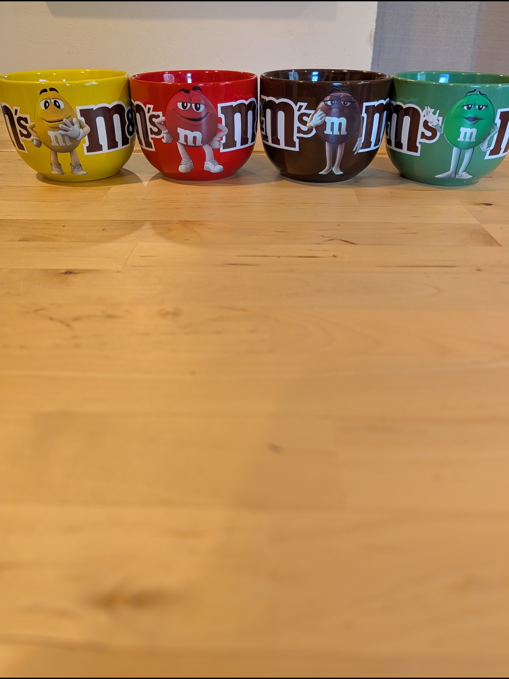 M&M'S Ceramic Character Bowls - Yellow, Red, Brown, Green